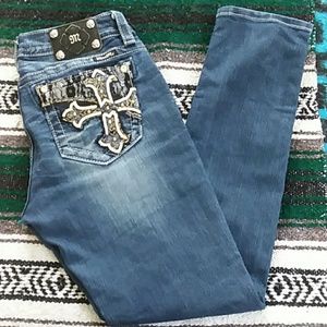 Miss Me  cross pocket skinny jeans